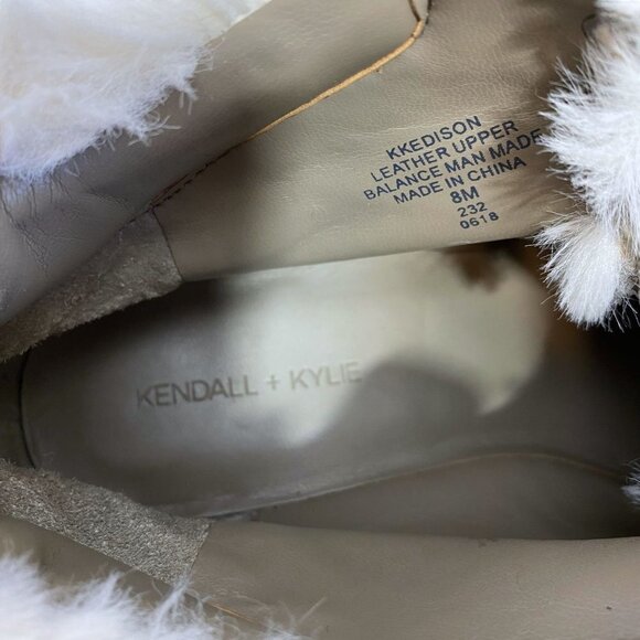 KENDALL & KYLIE Kardashian Edison Boots Size 8 Suede Leather Combat Ankle - Picture 13 of 13